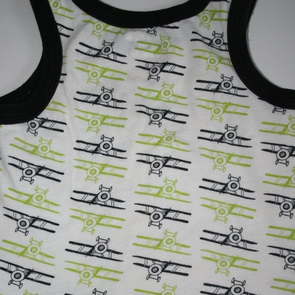 Airplanes! Black & Green Tank Shirt 18m Boy - Picture 4 of 7